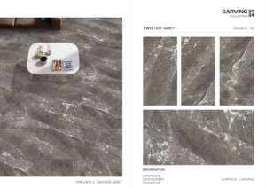 Carreaux de porcelaine émaillée polie de qualité supérieure avec surface sculptée, développés pour les applications murales et de revêtement de sol de grande envergure. - Product Image 5