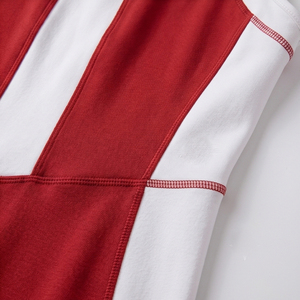 Body Deportivo de Una Pieza para Mujer, Color Rojo y Blanco, Sin Mangas, Largo, con Cierre Frontal, Sin Costuras, Elástico en Cuatro Direcciones - Product Image 5