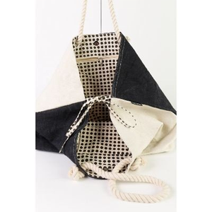 Sac à provisions fourre-tout en toile de jute teint imprimé personnalisé écologique avec poignée en corde de coton à la mode Prix compétitif - Product Image 3