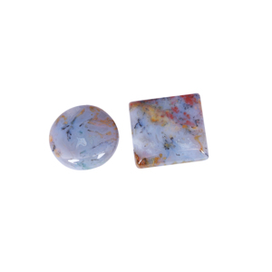 Cabochon rond en jaspe multicolore, pierre semi-précieuse, pierre en vrac pour la fabrication de bijoux, perles de pierre naturelle en gros - Product Image 1