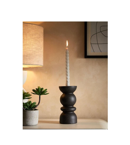 Portavelas de Madera Pulida Artístico, Encanto Rústico, Construcción Artesanal, Iluminación Natural para Interiores, Regalos para Ferias Comerciales - Product Image 3