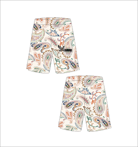 Shorts de basketball personnalisés avec motif Paisley multicolore, légers, respirants, en maille, style streetwear pour l'entraînement sportif - Product Image 1