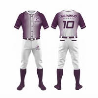 Maillot de baseball personnalisé OEM, uniforme d'équipe entièrement boutonné, maille respirante, nom, numéro et logo brodés, uniformes de baseball professionnels