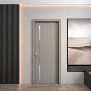 Puerta de Madera Compuesta de Diseño Personalizado, Color a Elección, para Interiores, 100% Impermeable, Precolgada, Fácil de Instalar, para Baño - Product Image 2