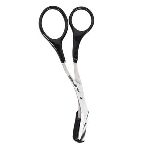 Professional Precision Eyebrow Trimmer Scissors with Comb Stainless Steel Grooming Scissors with Non-Slip Finger Grips Black - Product Image 4