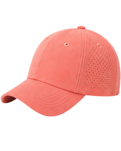 Casquette de baseball sportive respirante orange corail, sangle réglable, légère, séchage rapide, pour course en extérieur, gym, usage décontracté, qualité supérieure - Product Image 1
