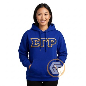TREZOROS GRIEGOS Sudadera Casual Personalizada de Algodón y Felpa para Mujer Sigma Gamma Rho, Bordada, Lisa, Ecológica y Transpirable - Product Image 1