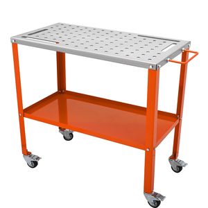 Banco da Lavoro Portatile in Acciaio 36'' X 18'' con Capacità di Carico 1200 lbs, Freni e Ruote - Product Image 5