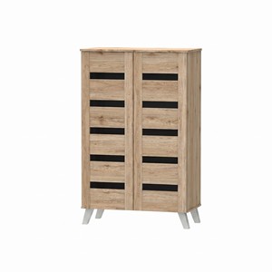Mueble Zapatero Moderno 2532 de 5 Niveles con Rejillas y 2 Puertas, Organizador Transpirable para Entrada, Mueble de Almacenamiento Independiente - Product Image 4