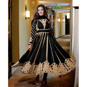 ชุดราตรีที่มีงานปักลำดับที่สวยงามรวมถึงชุดราตรีและ dupatta - Product Image 6