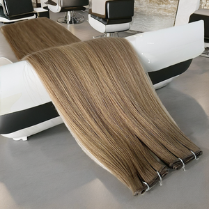 Extensions de cheveux vierges Remy de haute qualité, tissage plat, doux et soyeux, 100% cheveux humains bruts vietnamiens, toutes les couleurs disponibles, 100g - Product Image 2