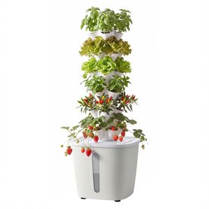Kit de Torre Hidropónica de 6 Niveles y 30 Vainas, Jardín Vertical para el Hogar con Tanque de Agua de 20L y Sistema de Riego Aeropónico con Control por Aplicación - Product Image 1