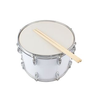 Professional 14 X 10 Inches Marching <b>Drum</b> Set with Key Strap White Metal Percussion Instrument with Maple Steel <b>Drum</b> Chambers - Product Image 1