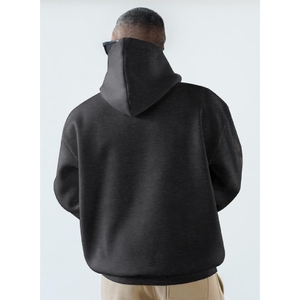 Wholesale 100% Cotton Winter Men's Half Zip Hoodie with Velour <b>Fabric</b> Oversized Fit & Custom Style-Top Selling - Product Image 4