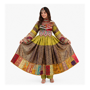 Nuevo Vestido Afgano Pakistaní para Bodas y Fiestas, con Encaje Bordado, Estilo Bohemio Vintage, Largo hasta el Suelo, Corte en A, para Mujer - Product Image 4