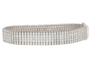 Pulsera de tenis chapada en oro de 18 quilates con diamantes de corte brillante redondo en montura de canal, certificada por IGI, estilo Hip Hop, 7 pulgadas, unisex - Product Image 3