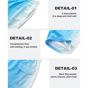 <b>Men</b> Swim Shorts Quick Dry Beach <b>Trunks</b> Elastic Waist Drawstring Lightweight Summer Swimming Shorts <b>Men's</b> Shorts - Product Image 3