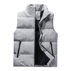 Gilet à fermeture éclair sans manches élégant pour hommes, couleur unie, lavable, coupe ajustée, tailles de A à 4XL - Product Image 6