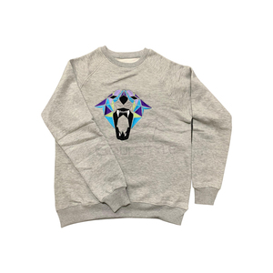 Sweat-shirts gris chiné en molleton de coton, manches raglan, logo brodé de haute qualité, sweat-shirt pour homme grande taille et mode - Product Image 1