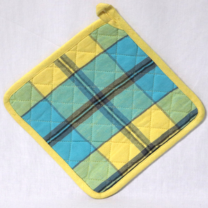 Fabricant indien de dessous-de-plat en toile 100% coton recyclé, de bonne qualité, très vendus, à motif à carreaux teint en fil - Product Image 3