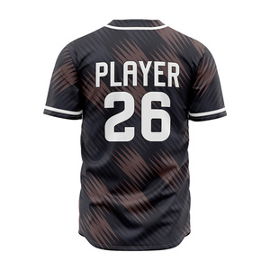 Sublimated Baseball Jersey Full <b>Button</b> Softball Uniform <b>Half</b> Sleeve <b>Shirt</b> Custom Team Logo Sportswear Wholesale Price - Product Image 6