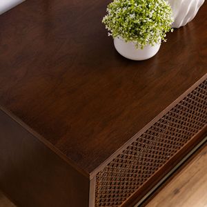 Mobile TV in Rattan Stile Mid-Century Modern da 59 Pollici, Mobile Intrattenimento/Console Multimediale per TV da 65 Pollici, per Soggiorno e Camera da Letto - Product Image 6