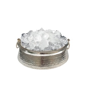 Pot Shape Silver Finished Ice Tubs Suitable For Home Bars Clubs Ice <b>Serving</b> And Events Stylish Beverage Cooling Tubs From India - Product Image 6