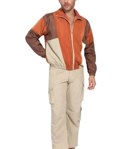 Chaqueta Cortavientos de Nailon Transpirable con Bloques de Color, Tallas Grandes, Último Estilo, Logotipo Personalizado, para Hombre, Venta al Por Mayor - Product Image 3