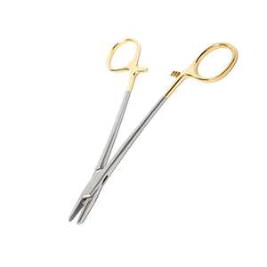 Nouvelle collection – Porte-aiguilles chirurgical Mayo Hegar à poignée dorée, produit très demandé, couleur personnalisable - Product Image 1