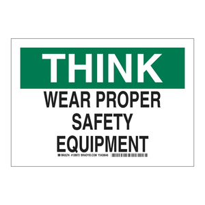 Panneau de signalisation routière pliable en PVC Brady THINK Safety pour les zones de travail intérieures et extérieures - Product Image 3