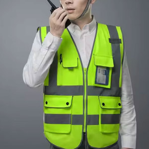 Gilet de sécurité grande taille en gros, nouveau style, col en V, faible MOQ, pour usage extérieur et travail - Product Image 3