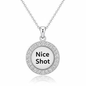 Cadeaux souvenirs pour club sportif féminin, logo personnalisé, marqueur de balle de golf magnétique en métal portable, étanche, 25 mm, collier - Product Image 6