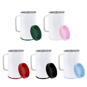 14oz Heat Transfer 304 Stainless Steel <b>Insulated</b> <b>Mug</b> for Hot/Cold Beverages Portable Car <b>Mug</b> with Handle - Product Image 1