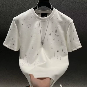 เสื้อยืดคุณภาพสูง ผ้าฝ้าย 100% รับผลิต OEM แบรนด์ของคุณเอง เสื้อยืดแขนสั้น ยูนิเซ็กซ์ ไซส์ใหญ่ เสื้อยืดผู้ชาย ผ้าแคนวาส เป็นมิตรกับสิ่งแวดล้อม ระบายอากาศได้ดี - Product Image 3