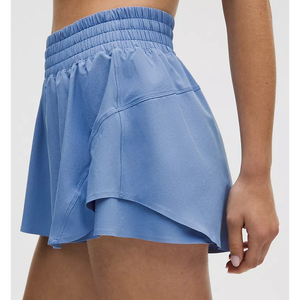 Shorts Deportivos de Doble Capa para Mujer, de Secado Rápido, Cintura Alta, Transpirables, para Yoga y Entrenamiento, con Bolsillos - Venta al Por Mayor - Product Image 1