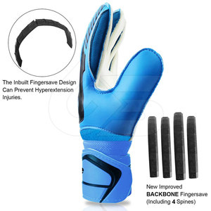 Gants de gardien de but en cuir de qualité supérieure pour sports de plein air, avec design imperméable, sangle de poignet réglable, faible MOQ - Product Image 3