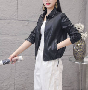 Chaqueta Bomber de Cuero Genuino Ecológico para Mujer, Estilo Casual, Holgada, Vintage, Primavera/Invierno, Talla XL, con Garantía Comercial - Product Image 6