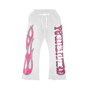 ชุดเซ็ตสเวตสูทผู้ชายผ้าฝ้าย 100% ลายเรียบแบบซ้อนกัน กางเกงจ็อกเกอร์ทรงบานฟอกสี และเสื้อฮู้ดดี้ พิมพ์ลายสกรีน ไซส์พลัส - Product Image 2