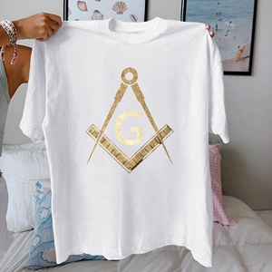 Símbolo masónico Camiseta cómoda de algodón puro para mujer - Product Image 2