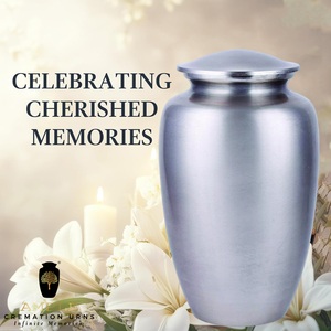 โกศบรรจุอัฐิสีเงินด้านทำจากอะลูมิเนียมสำหรับบรรจุอัฐิมนุษย์ |   โกศบรรจุอัฐิสำหรับผู้ใหญ่แบบอเมริกัน |   เป็นมิตรกับสิ่งแวดล้อมและปรับแต่งได้ - Product Image 6