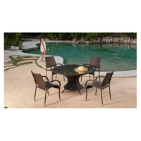 Fauteuil de jardin d'extérieur au design contemporain, pieds coniques durables, pour sols durs