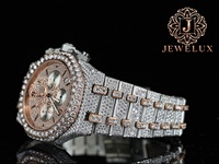 Reloj de Lujo para Hombre con Diamantes Moissanite y Acero Inoxidable Premium, Estilo Hip Hop, Ideal para Reuniones de Negocios y Regalos de Boda