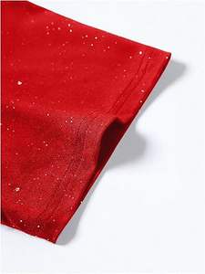 T-shirt d'été pour homme avec imprimé galaxie rouge et strass, streetwear personnalisé avec estampage argenté, fabricant OEM - Product Image 4