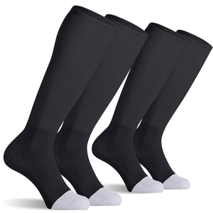 Custom Design Baseball Soccer Softball <b>Socks</b> Black Knee High Cotton Breathable Moisture Wicking Summer Unisex for Adults Youth - Product Image 1