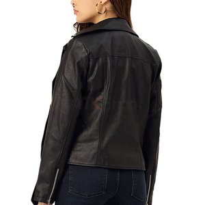 Veste en cuir pour femme, design classique, veste de moto, veste en similicuir durable, veste en cuir décontractée et tendance - Product Image 2