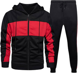 Men's Navy Blue Hooded Tracksuit Full Zip <b>Jacket</b> Matching Pants Solid Color Casual Wear Breathable Polyester <b>Winter</b> Sportswear - Product Image 3