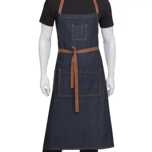 Black Polyamide <b>Waterproof</b> <b>Work</b> Apron with Leather Straps Pockets Unisex Dust Proof Utility Durable Workshop Repair Wear - Product Image 4