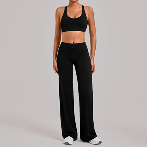 Women Sportswear Workout Sport Flared Gym Fitness Breathable Yoga Active Wear <b>Sets</b> - Product Image 1