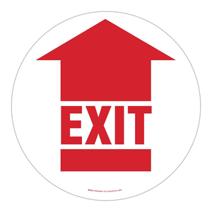 ป้ายเตือนพื้นลื่น Brady EXIT ขนาดเส้นผ่านศูนย์กลาง 17 นิ้ว ป้ายเตือนพื้นเปียกแบบยืดหยุ่นมองเห็นได้ชัดเจนสำหรับทางเข้าและทางออกฉุกเฉิน - Product Image 3