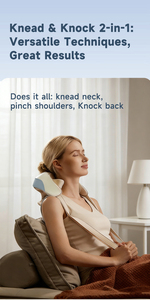 Elektrischer Shiatsu Tragbarer Tiefengewebe-Massagegerät mit Knet- und Klopf-Funktion für Nacken, Schultern und Rücken mit Wärmefunktion - Product Image 3